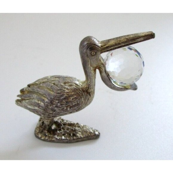 WAPW COLLECTIBLES Other - Myth & Magic COLL. PEWTER FIGURINE  Pelican with Crystal Ball WAPW G.Britain VTG